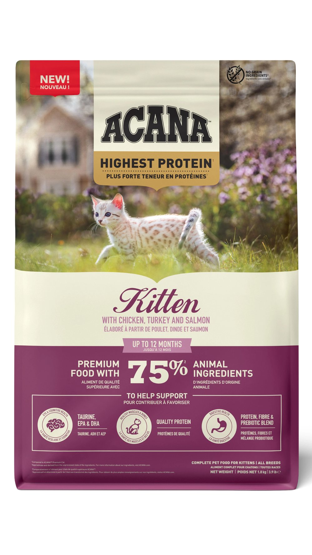 Acana Kitten Yüksek Proteinli Tahılsız Yavru Kedi Maması 1,8kg