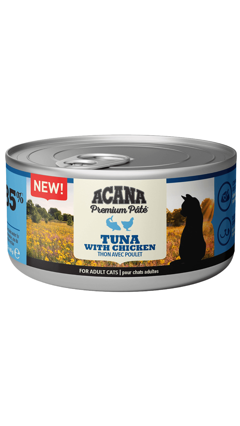 Acana Premium Pate Ton Balıklı ve Tavuklu Ezme Yetişkin Kedi Konservesi 85gr