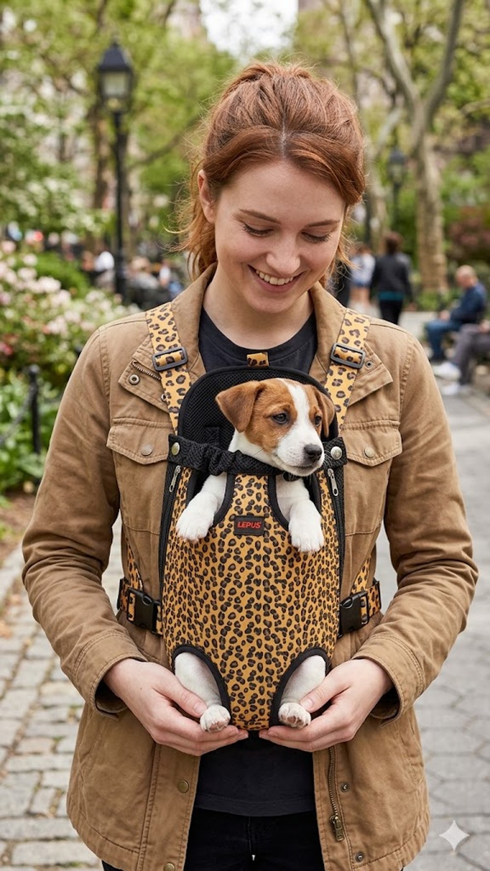 Kedi ve Köpek Ana Kucağı Leopar Model Taşıma Çantası (xxs)