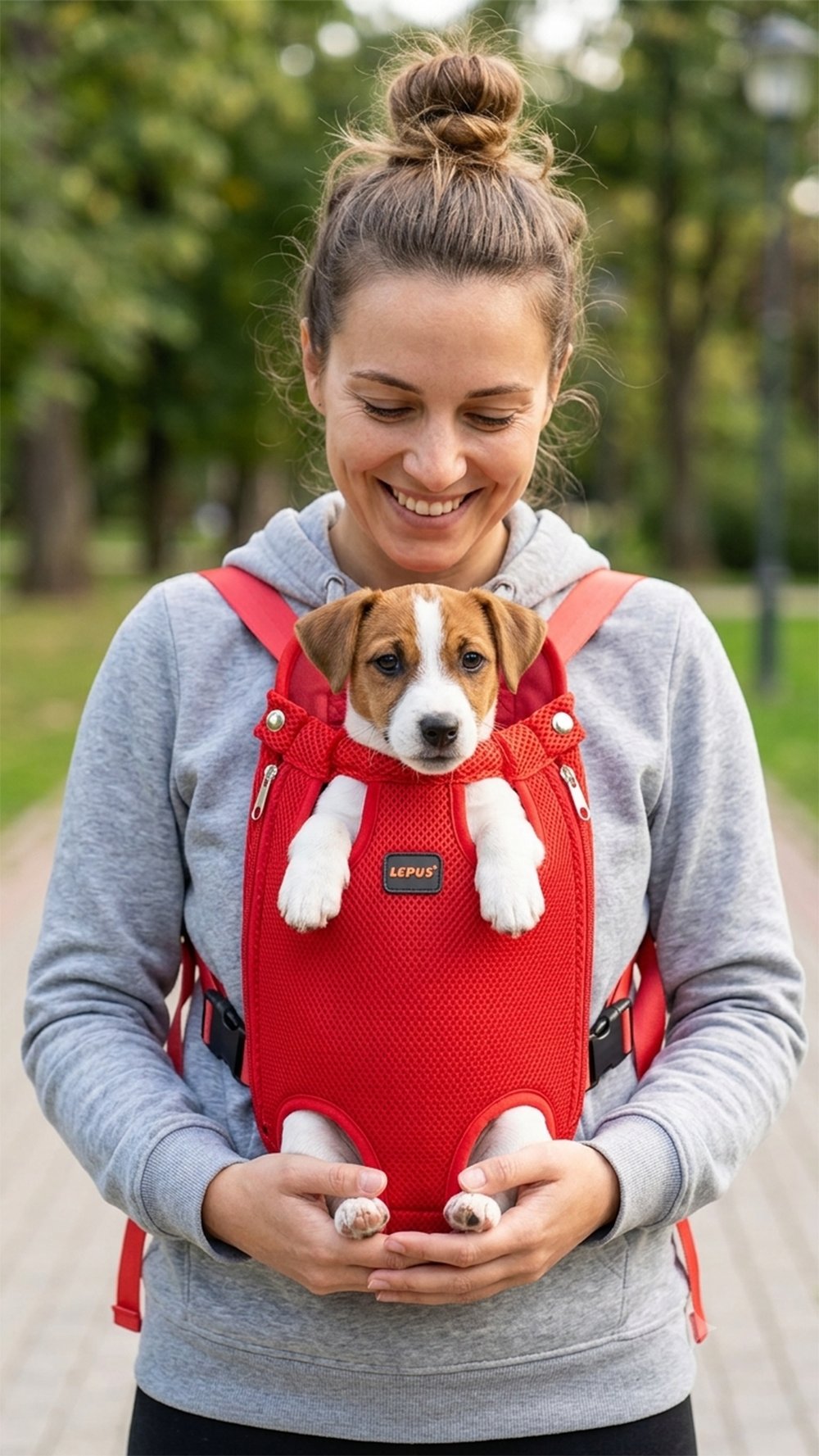 Kedi ve Köpek Ana Kucağı Red Model Taşıma Çantası (S)