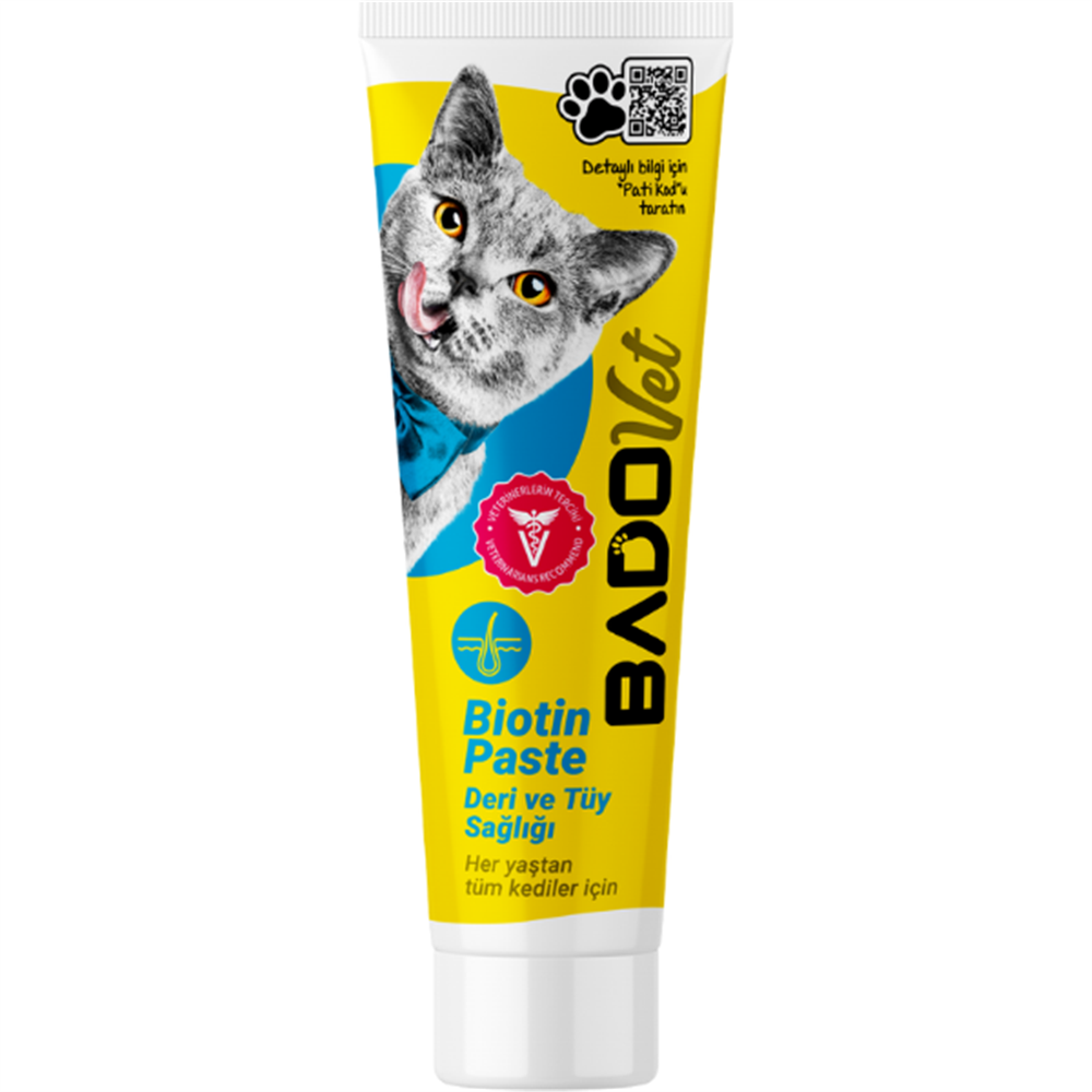 Bado Vet Deri ve Tüy Sağlığı Önleyici Kedi Biotin Paste 100 Gr