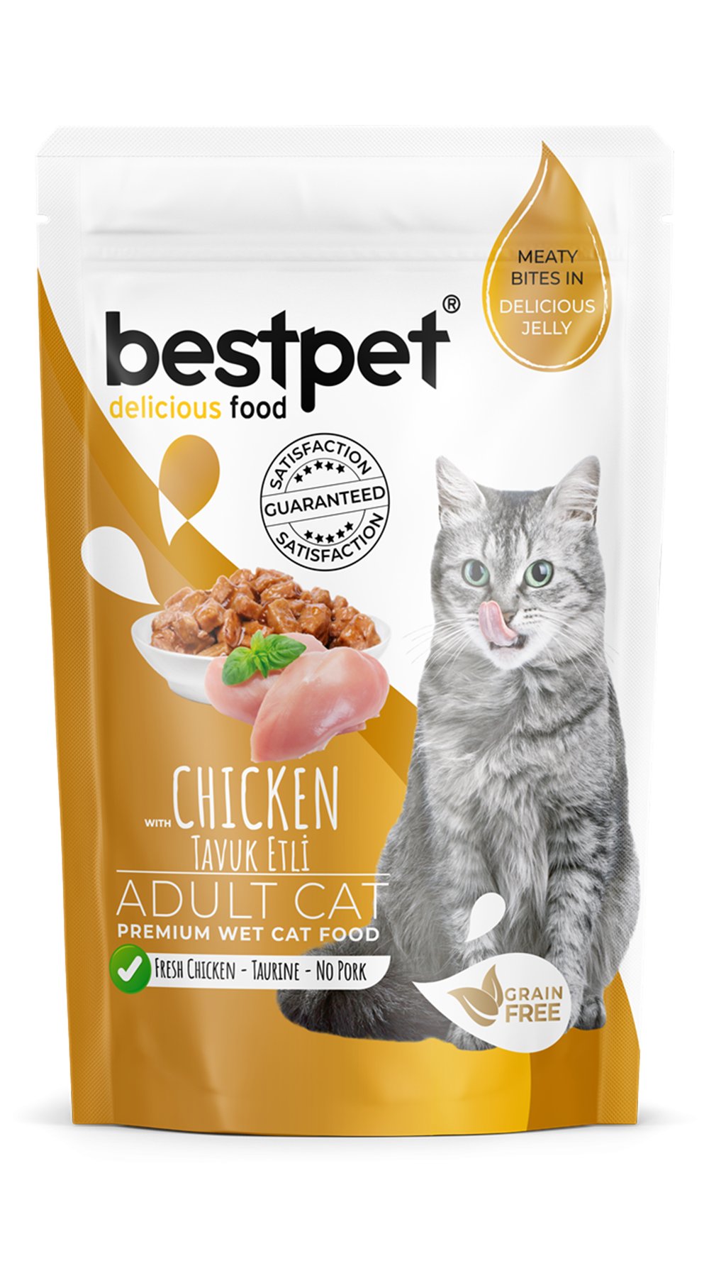 BestPet Pouch Tavuklu Yetişkin Kedi Konservesi 85gr