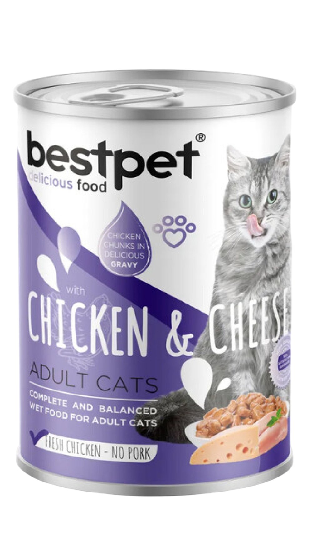 BestPet Sos İçinde Parça Tavuklu ve Peynirli Yetişkin Kedi Konservesi 400gr