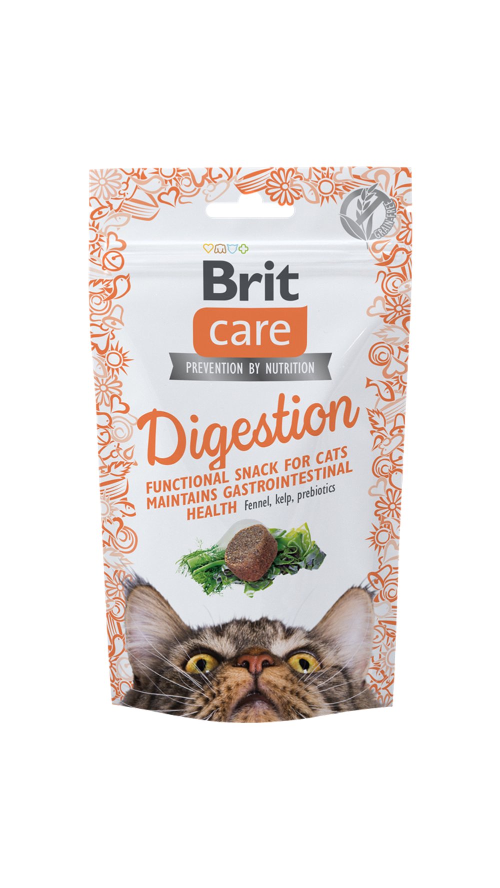 Brit Care Digestion Sindirim Sistemi Destekleyici Tahılsız Kedi Ödül Maması 50gr