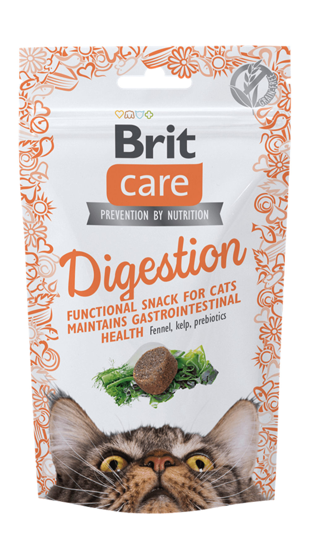 Brit Care Digestion Sindirim Sistemi Destekleyici Tahılsız Kedi Ödül Maması 50gr