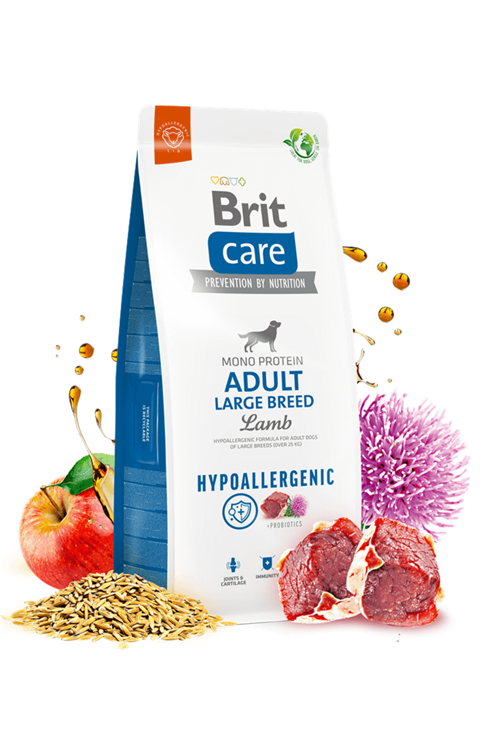Brit Care Hypo-Allergenic Mono Protein Kuzulu Büyük Irk Yetişkin Köpek Maması 12 Kg