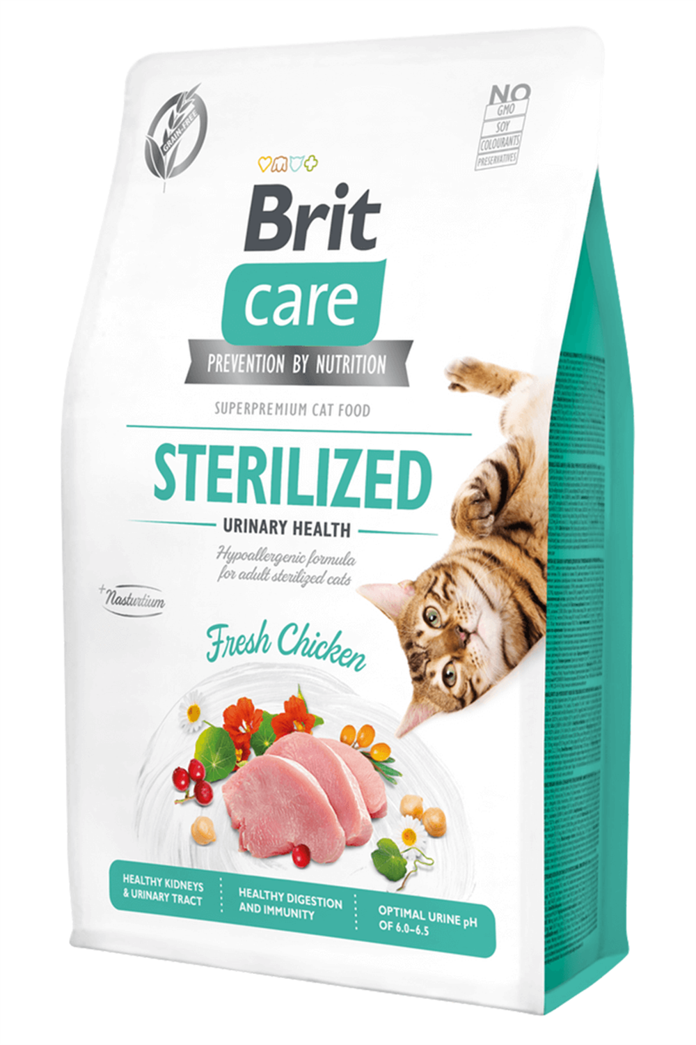 Brit Care Hypo-Allergenic Üriner Sistem Sağlığı için Tahılsız Kısırlaştırılmış Kedi Maması 2 Kg