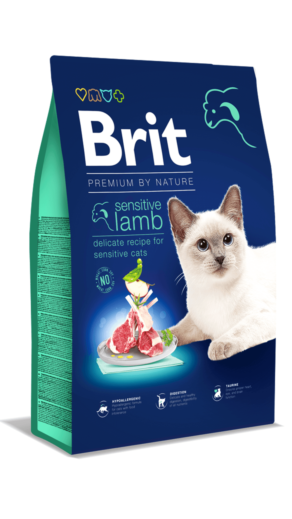 Brit Premium By Nature Hypo-Allergenic Sensitive Kuzu Etli Yetişkin Kedi Maması 8kg
