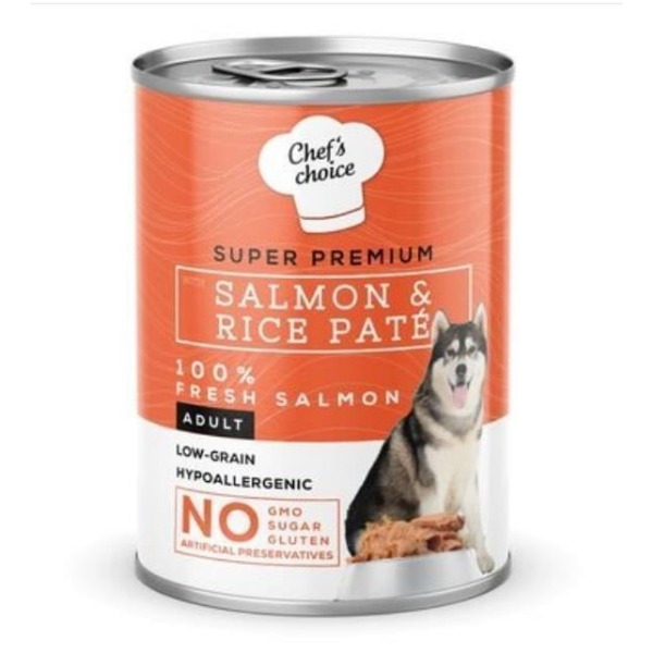 Chefs Choice Somonlu Tahılsız Köpek Yaş Maması 400 Gr