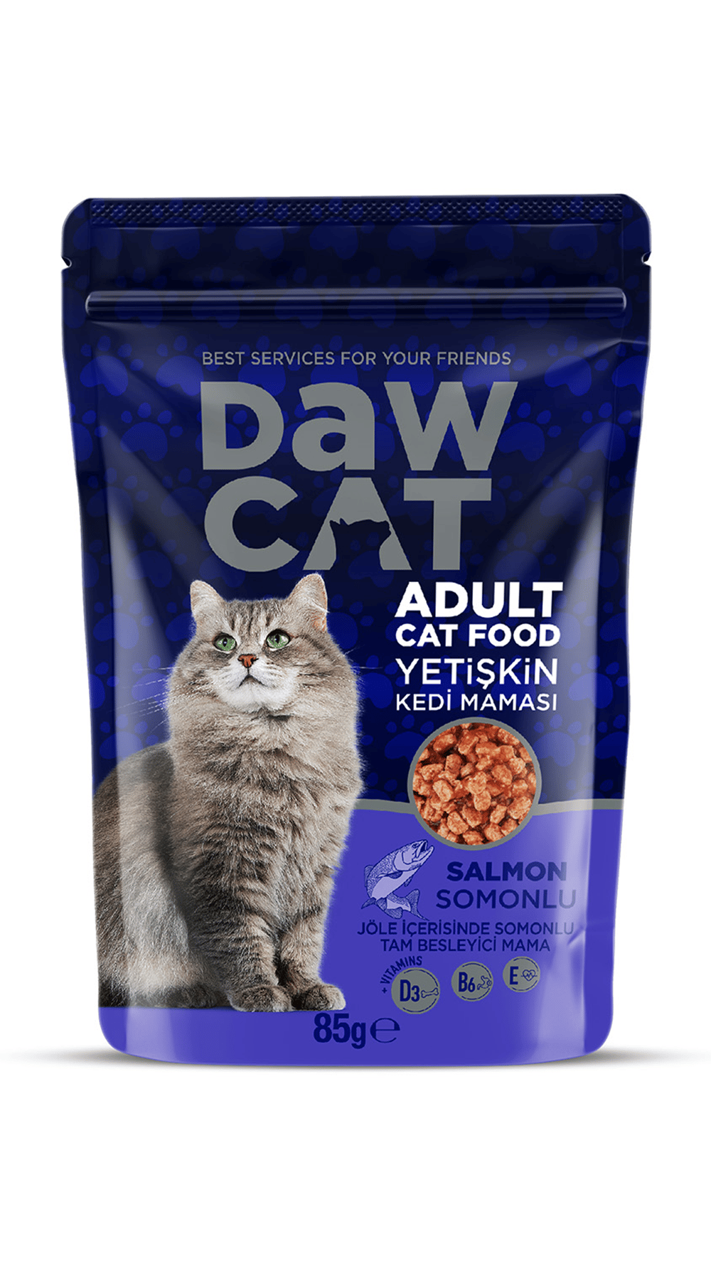 DAWCAT 85 GR SOMONLU POUCH KEDİ KONSERVE