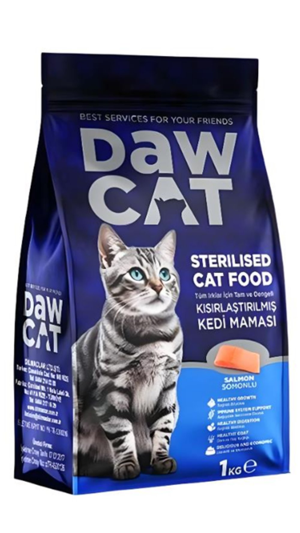 DawCat Somonlu Kısırlaştırılmış Yetişkin Kedi Maması 1 KG