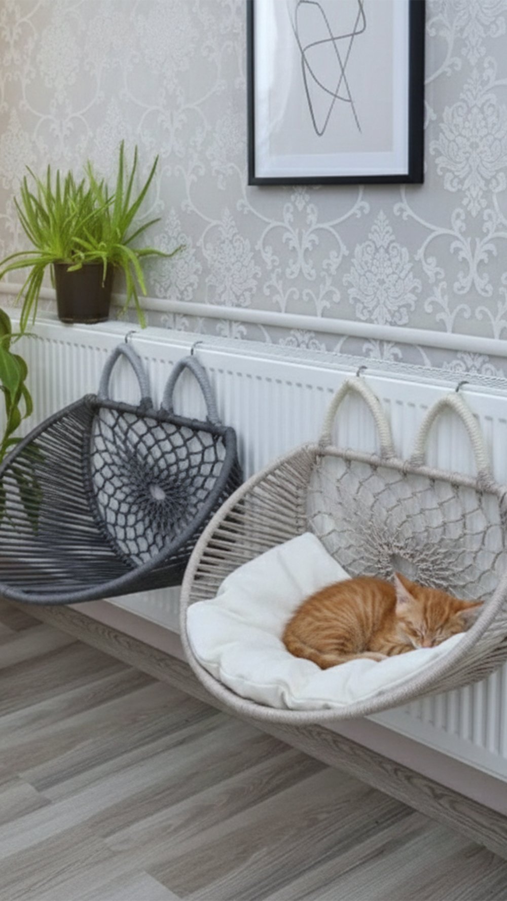 Dolunay Petek Askılı Kedi Yatağı