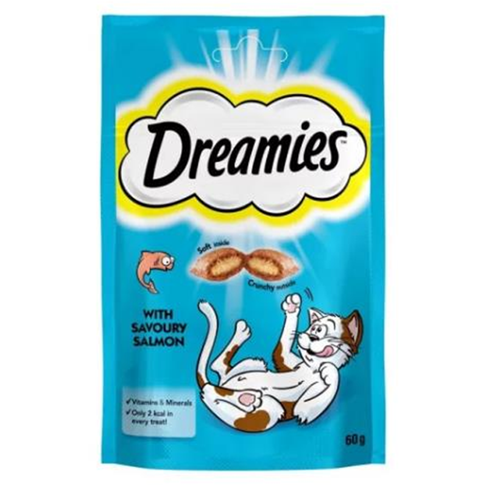 Dreamies İç Dolgulu Somonlu Kedi Ödül Bisküvisi 60 gr