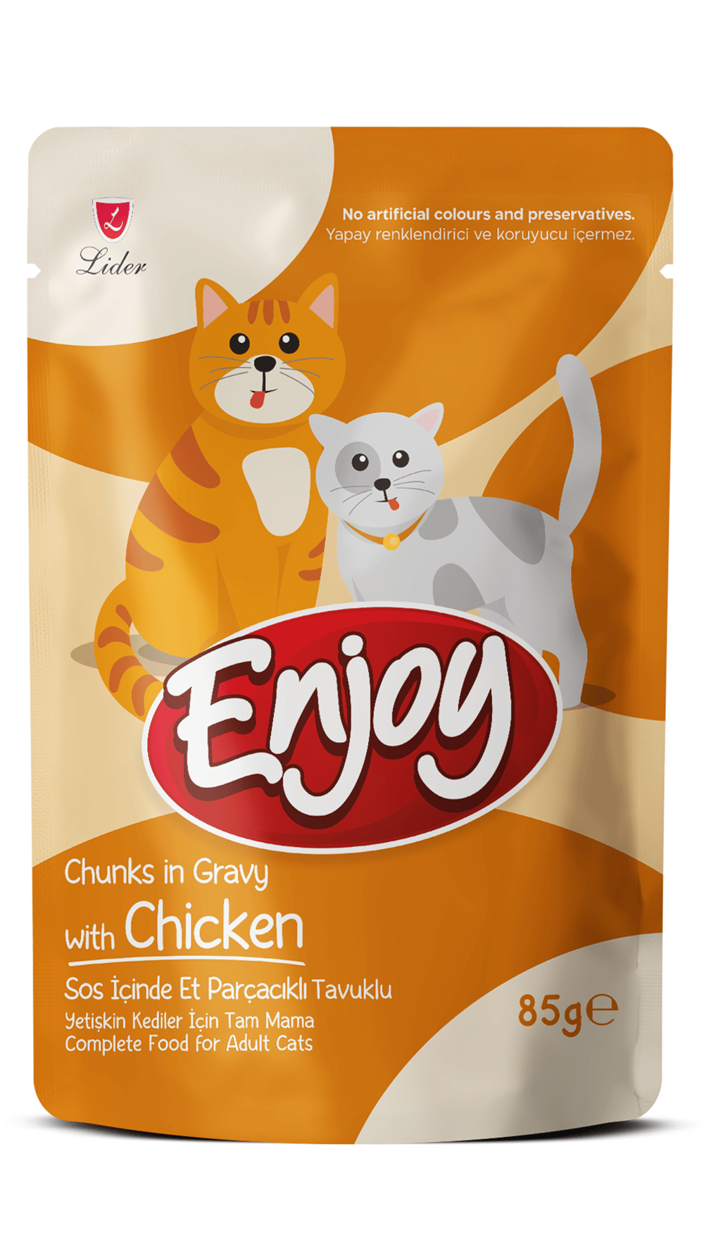 ENJOY POUCH SOS İÇİNDE ET PARÇACIKLI TAVUKLU 85G