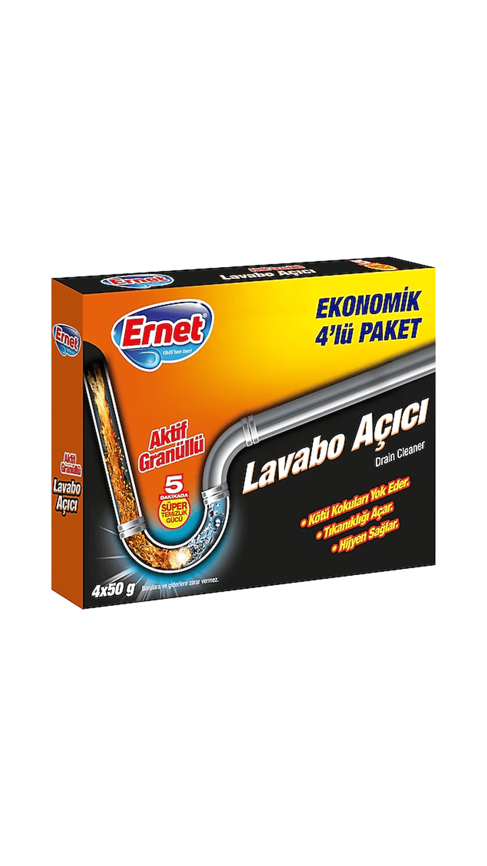ERNET SÜP LAV. AÇ AKTİF GRANÜLLÜ 4X50 GR *24