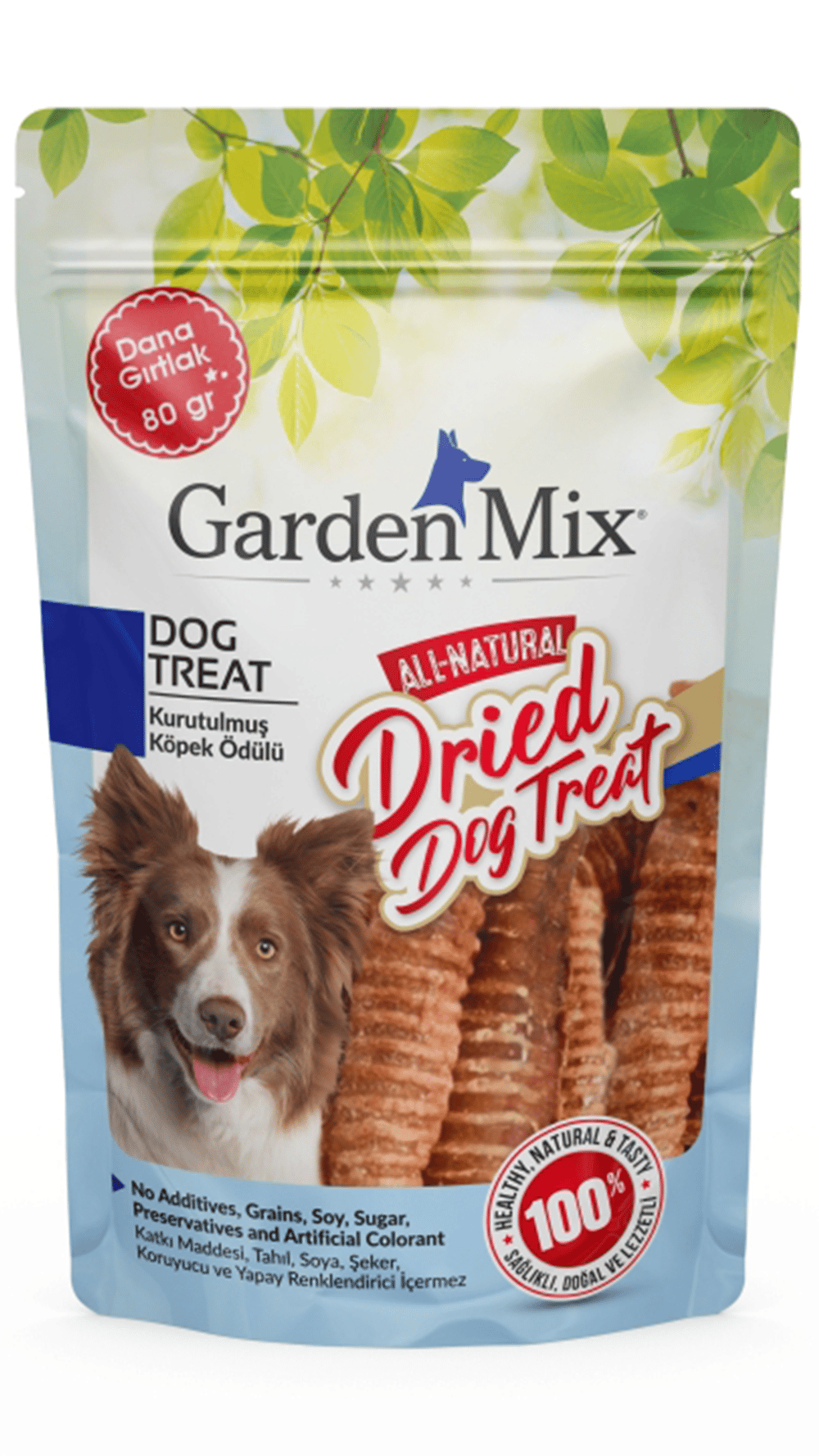 Garden Mix Kurutulmuş Dana Gırtlak Köpek Ödül Maması 80 GR