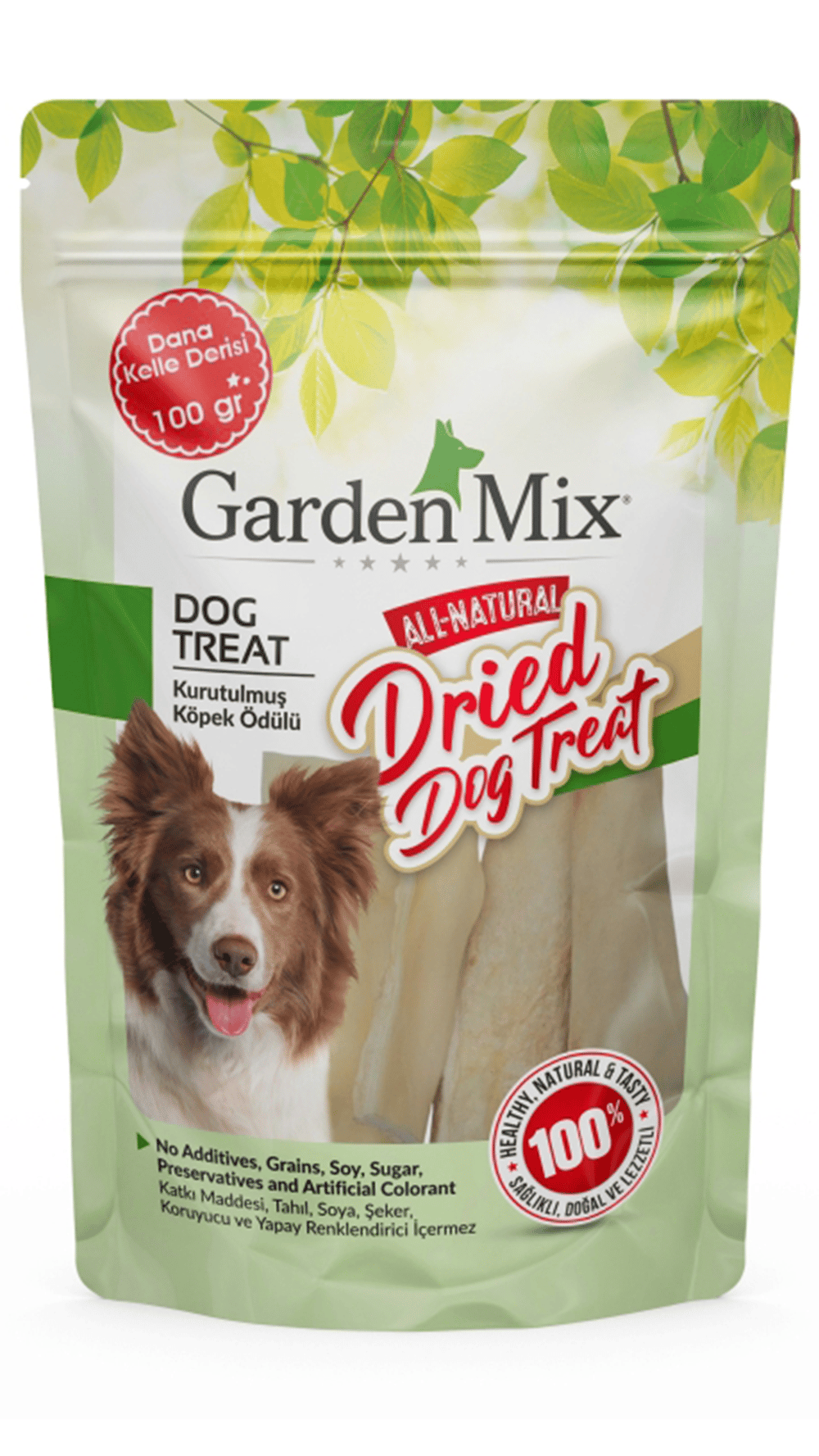GARDEN MİX KURUTULMUŞ DANA KELLE DERİSİ 100 GR
