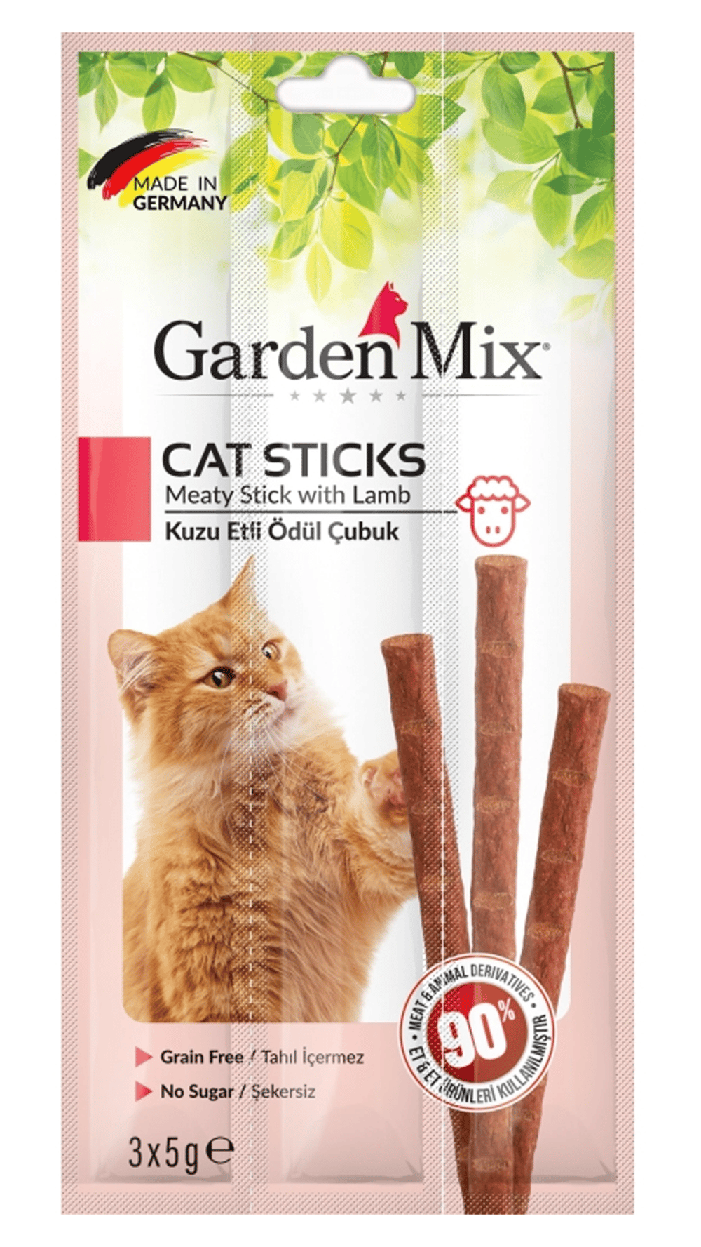 GARDENMİX KUZU ETLİ KEDİ STİCK ÖDÜL 3*5g