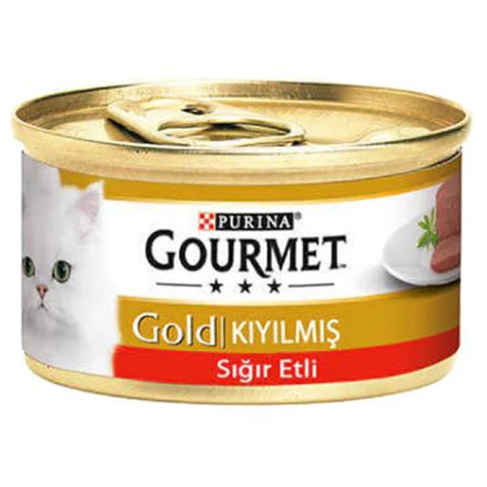 Gourmet Gold Kıyılmış Sığır Etli Kedi Konservesi 85 gr