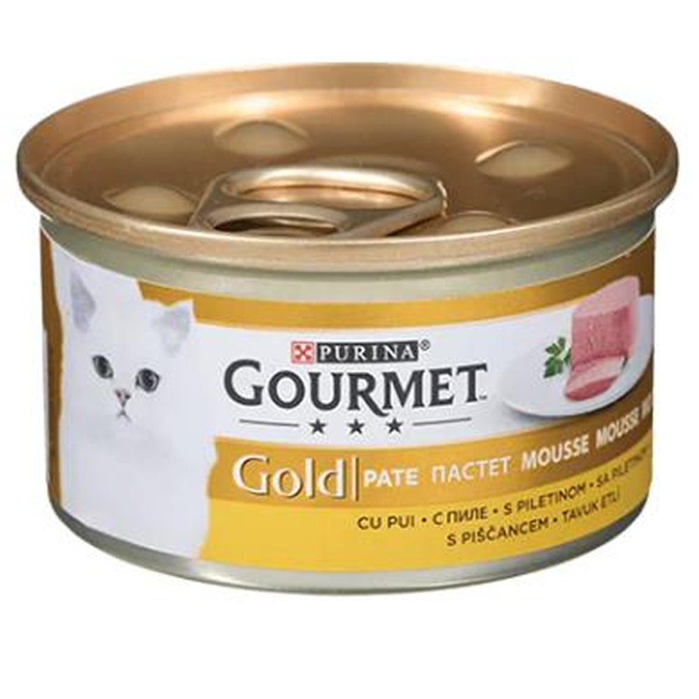 Gourmet Gold Kıyılmış Tavuklu Yetişkin Kedi Konservesi 85 gr