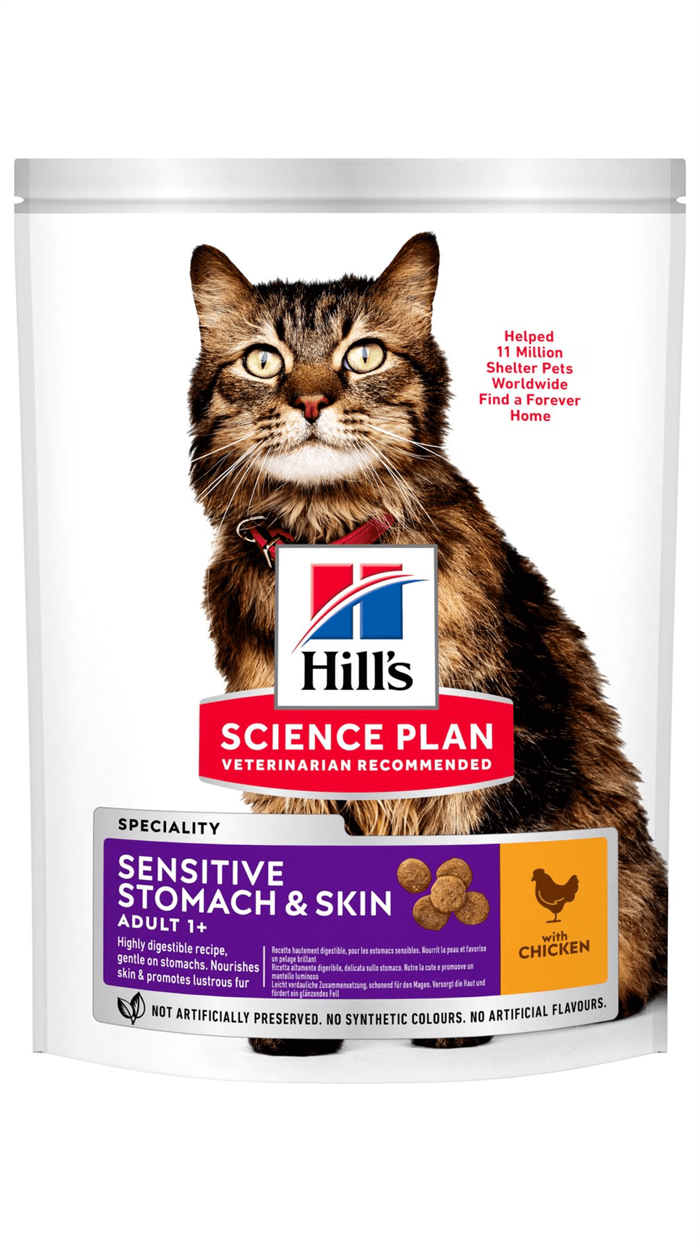 Hills Feline Sensitive Skin Tavuklu Yetişkin Kedi Maması 1,5 KG