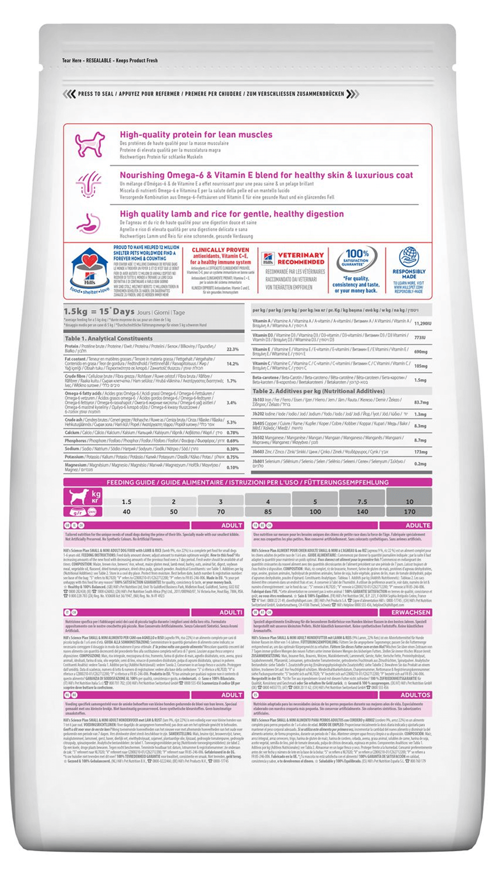 Hills Small & Mini Küçük Ve Minyatür Köpek Maması 1,5 Kg.Kuzulu