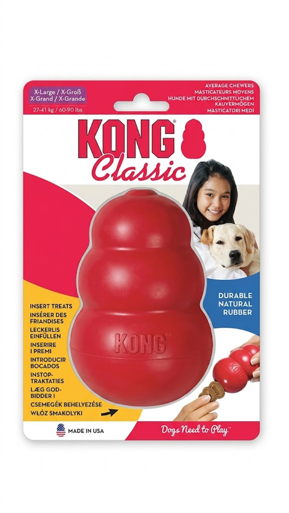 KONG Classic Köpekler için Çok Amaçlı Oyuncak XL