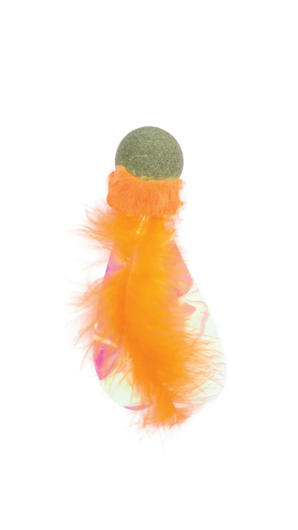 M-Pets Catnipli Tüylü Top Kedi Oyuncağı 13cm (Turuncu)