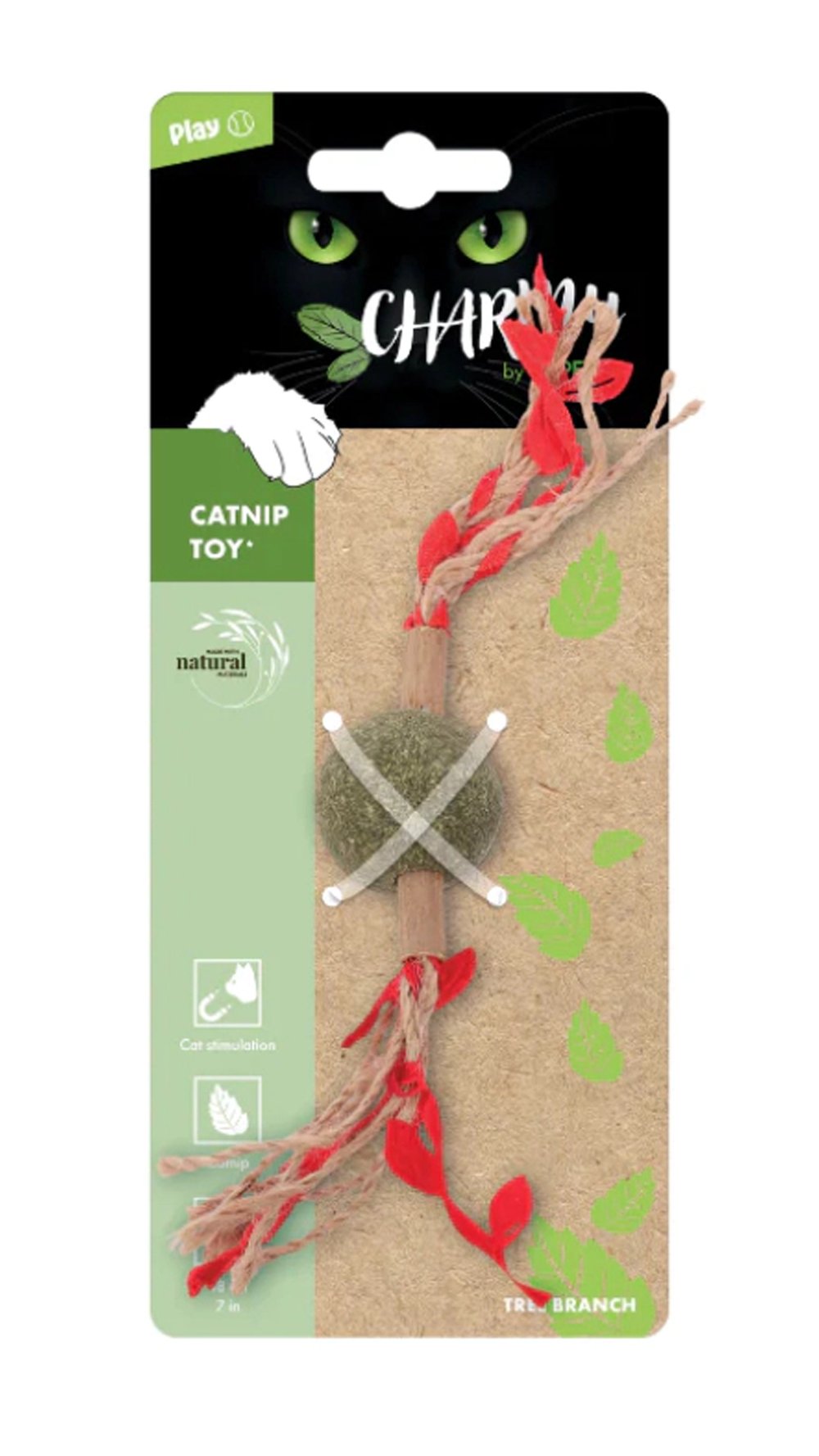 M-PETS CHARMY BRANCY CATNİPLİ KEDİ OYUNCAĞI RED
