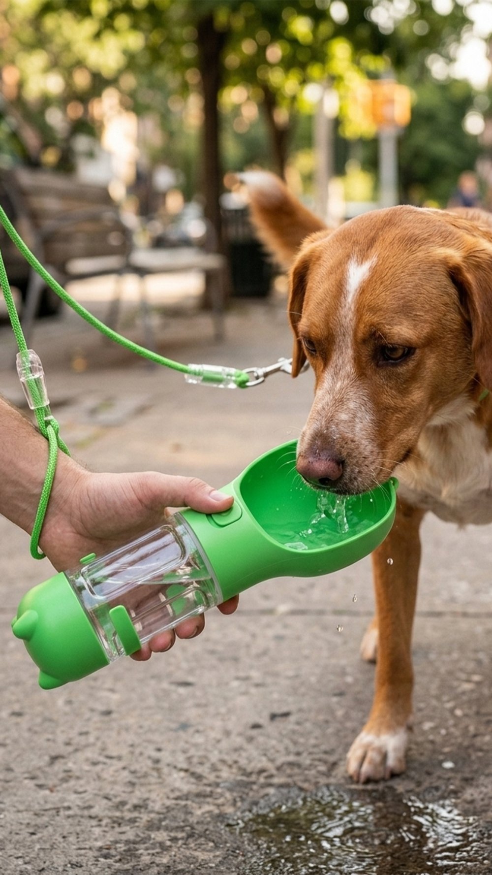 Madpet Köpekler İçin Taşınabilir Kürekli Dışkı Poşetli Suluk 300Ml