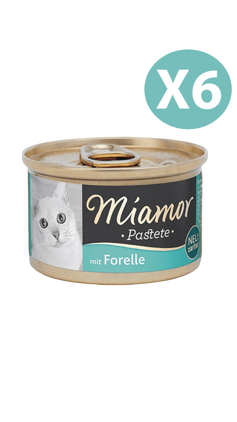 MIAMOR PASTETE ALABALIKLI KEDİ KONSERVESİ 85 g 6 ADET