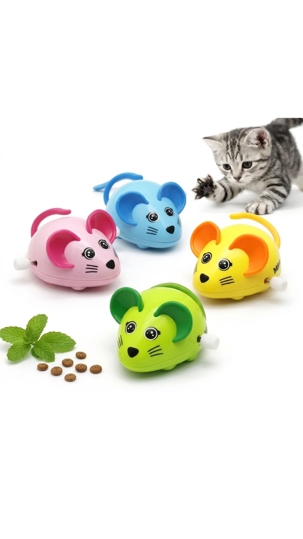 MİNİ KURMALI FARE KEDİ OYUNCAĞI