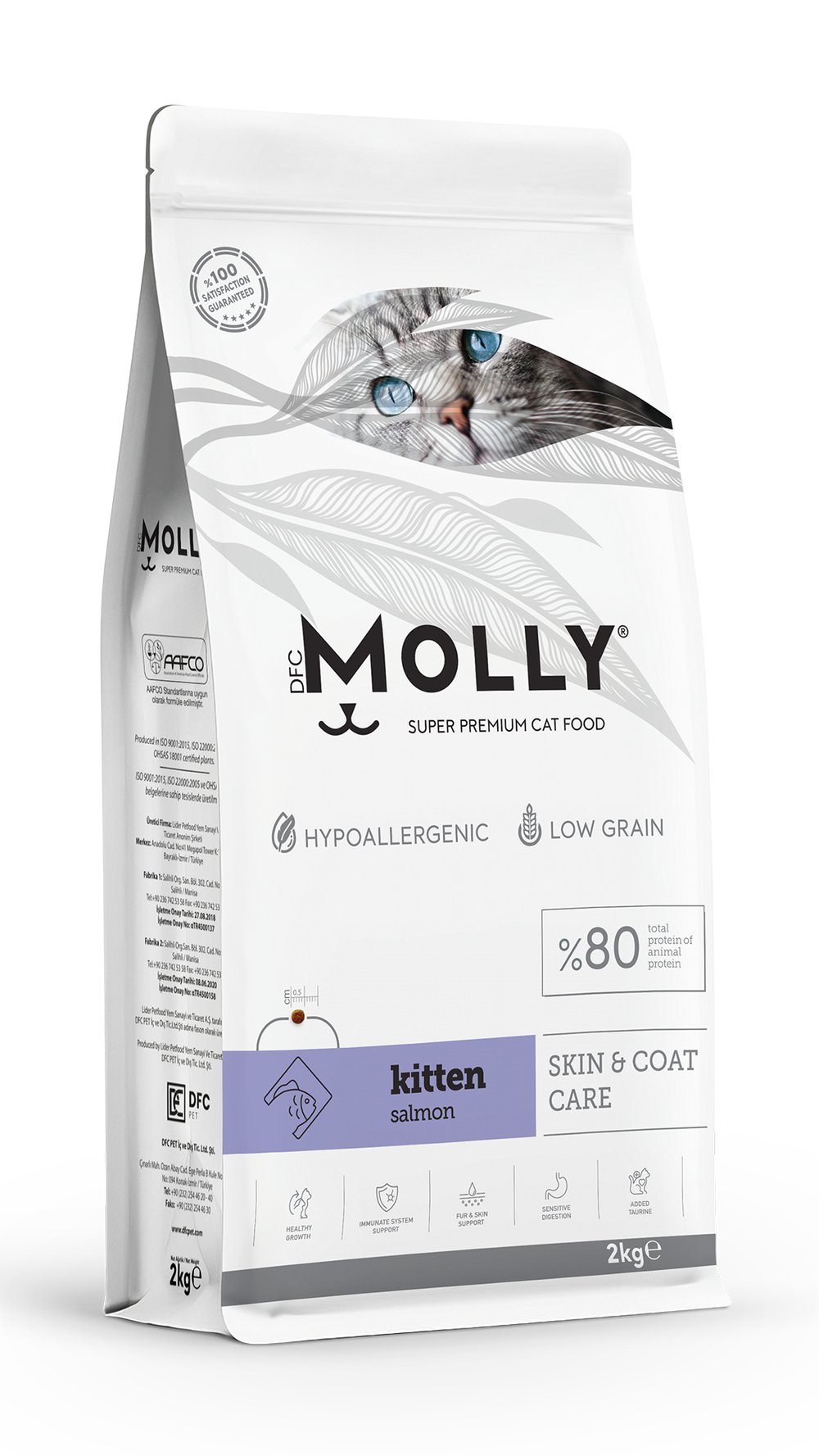 Molly Hipoalerjenik Somonlu Düşük Tahıllı Yavru Kedi Maması 2kg