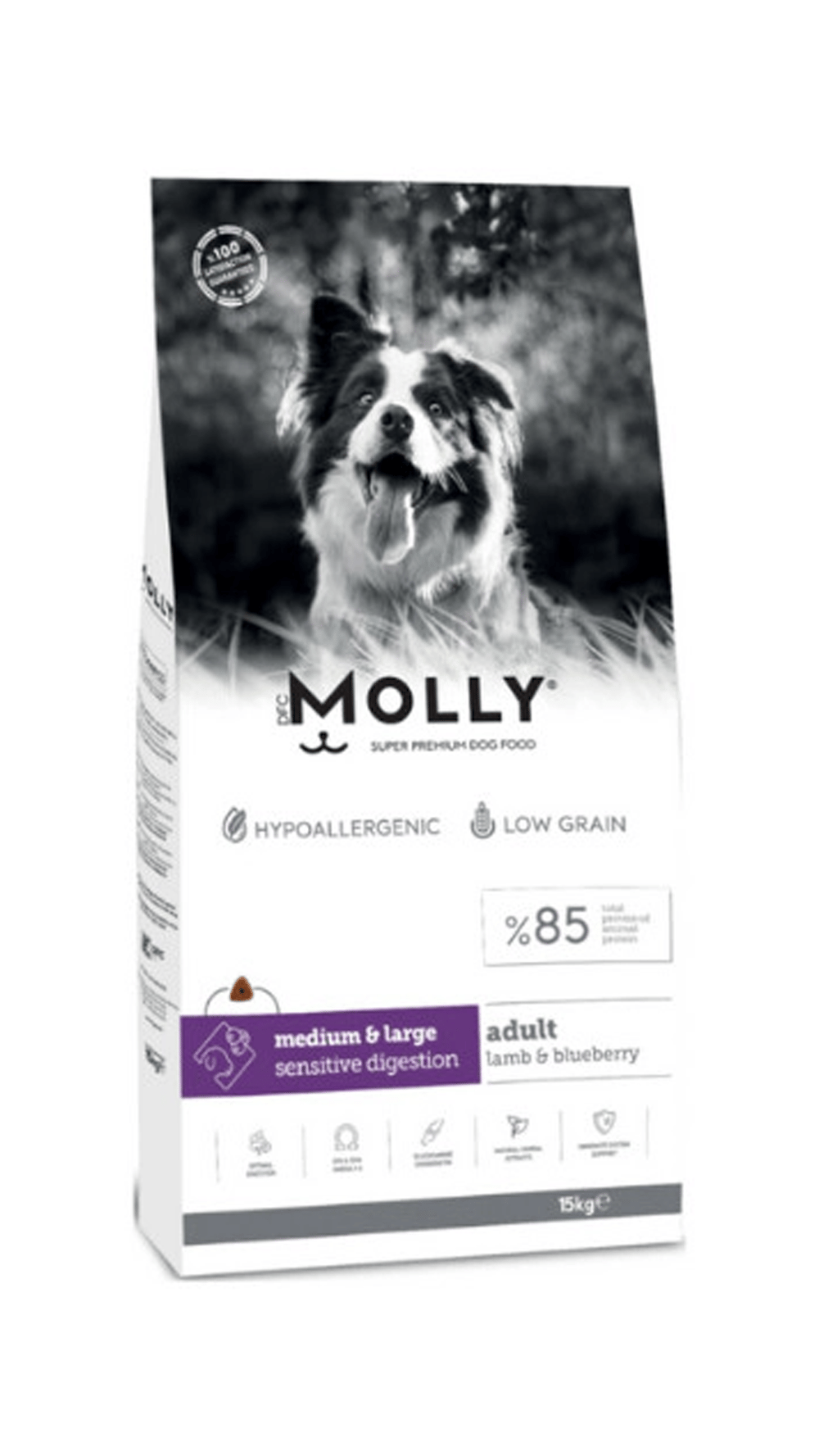 MOLLY YETİŞKİN KUZULU & YABAN KÖPEK MAMASI 15KG