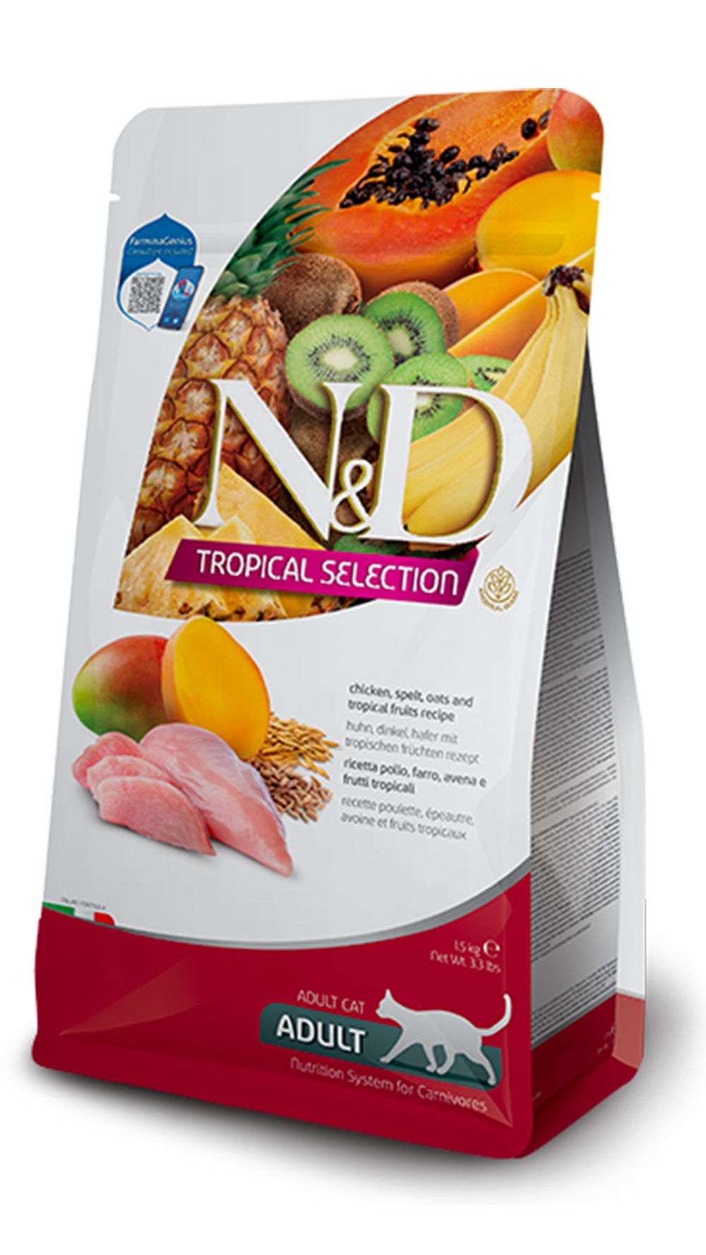 ND Tropical Selection Tavuklu Yetişkin Kedi Maması 4kg + 1kg Hediyeli