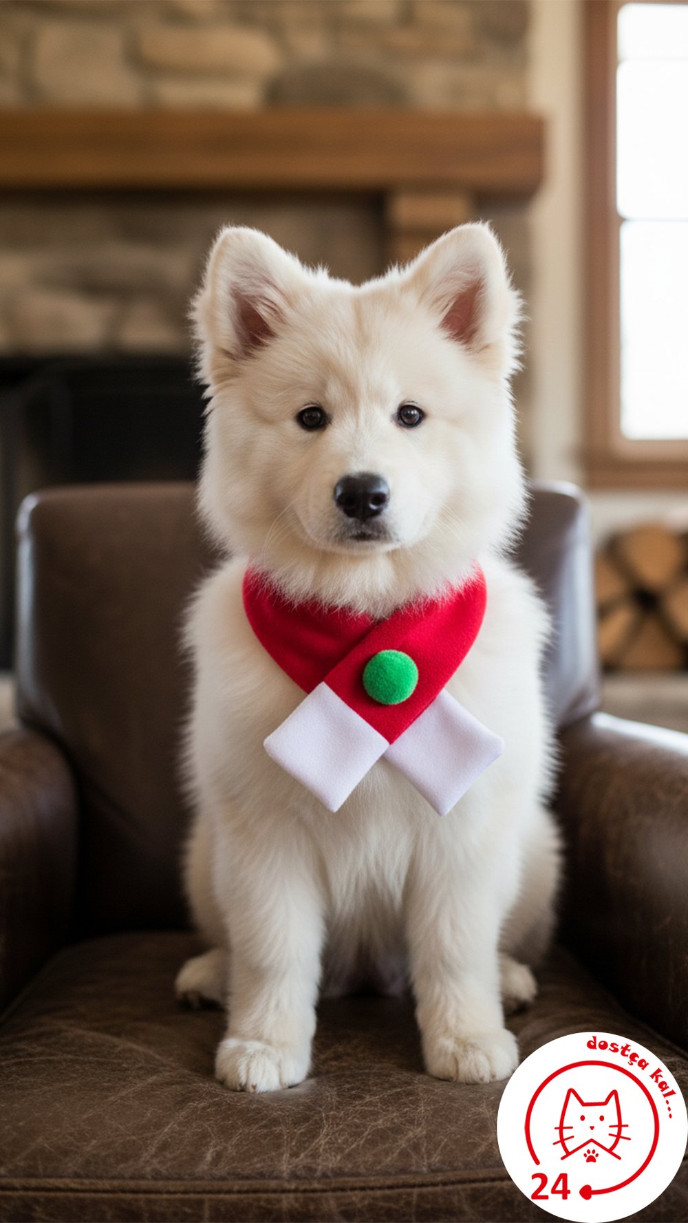 Kedi ve Köpek Noel Atkı Tasma Yılbaşı Atkı Tasma