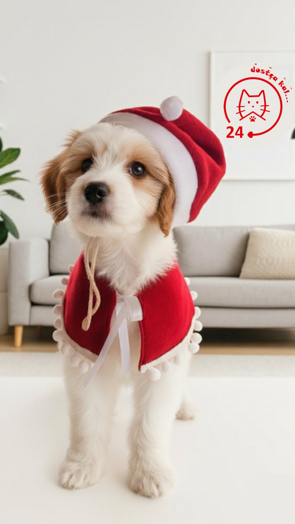 Kedi ve Köpek Noel Panço Tasma Yılbaşı Panço Tasma