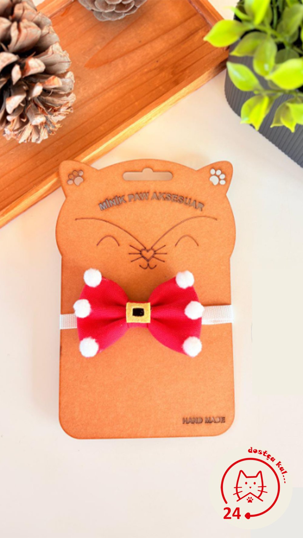 Kedi ve Köpek Noel Papyon Tasma Yılbaşı Papyon Tasma