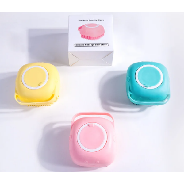 Ovisso Hazneli Silikon Kedi Köpek Yıkama Fırçası 1 Adet ( renkler farklılık gösterebilir )