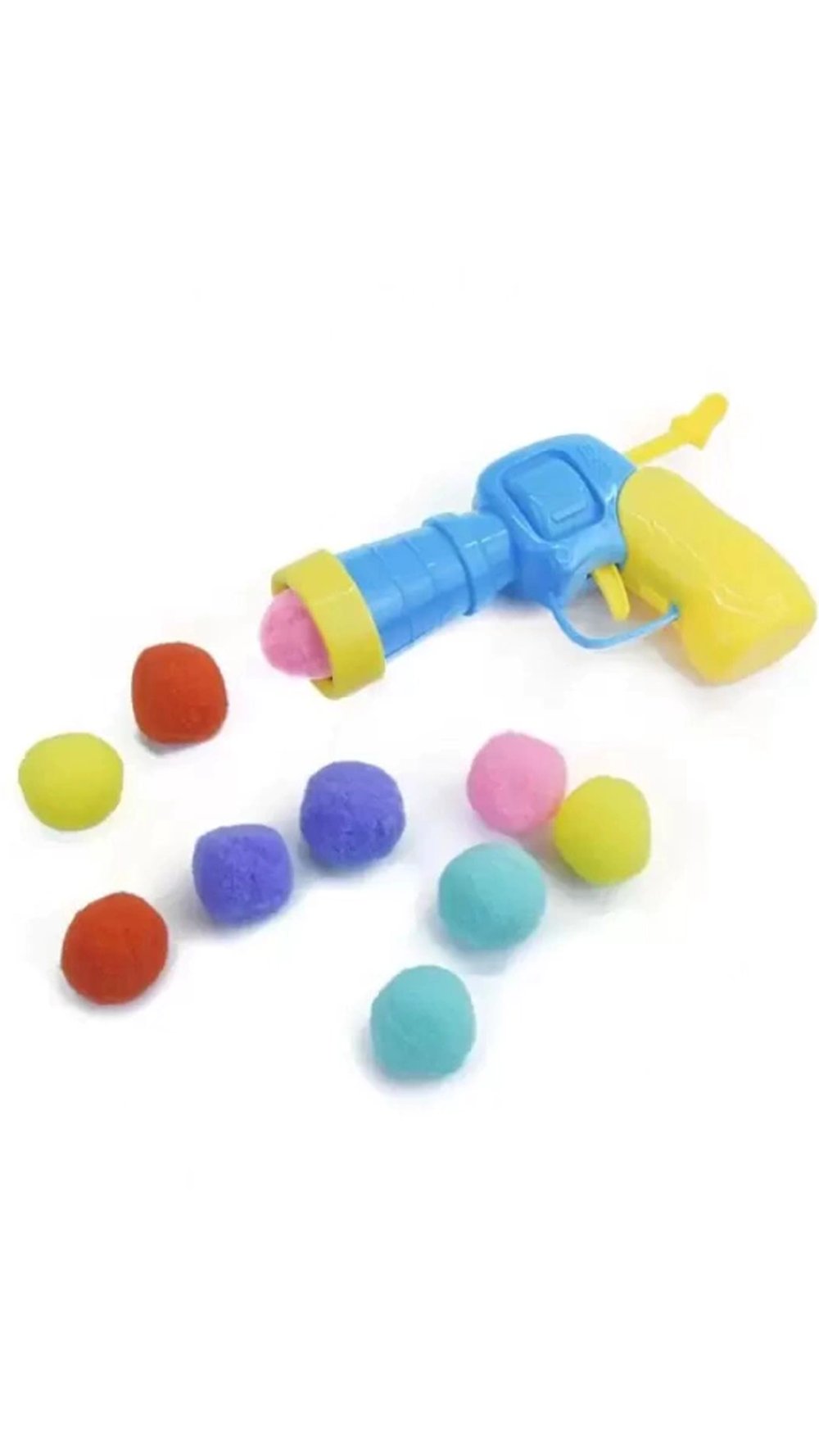 Peluş Top Atan Tabanca Kedi Oyuncağı 14cm (Karışık Renkli)