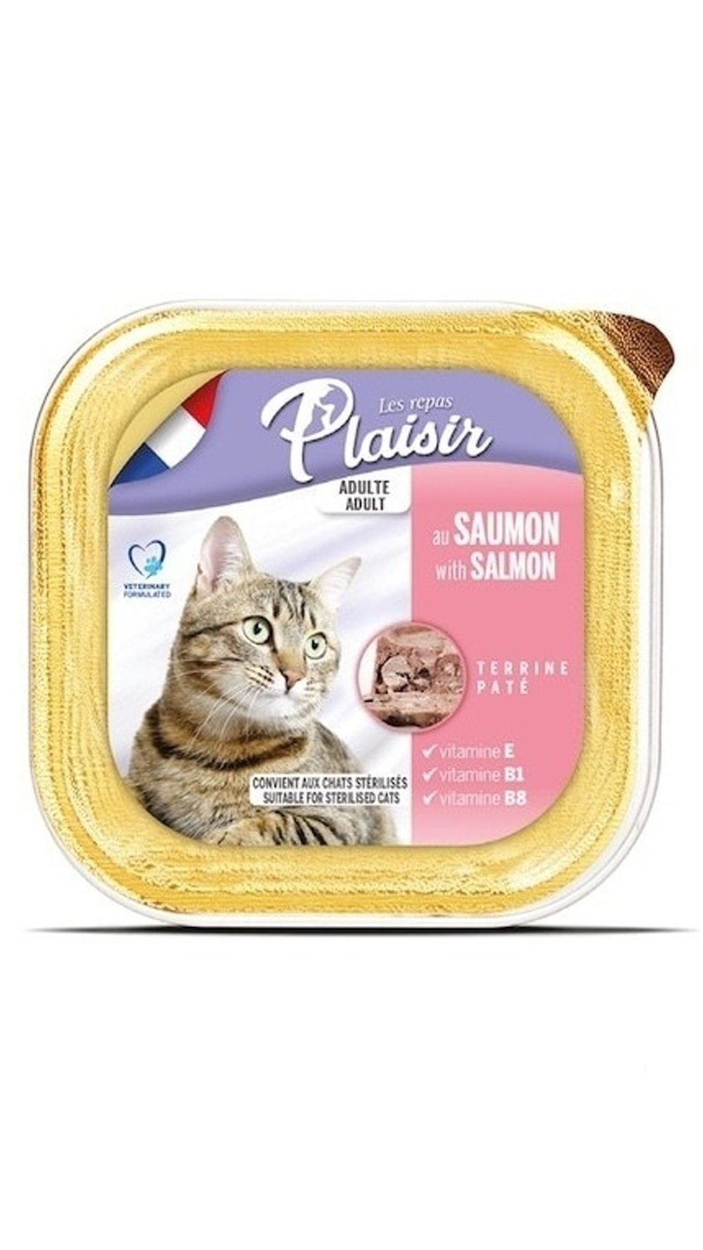 Plaisir Ezme Somonlu Kısırlaştırılmış Kedi Konservesi 100gr