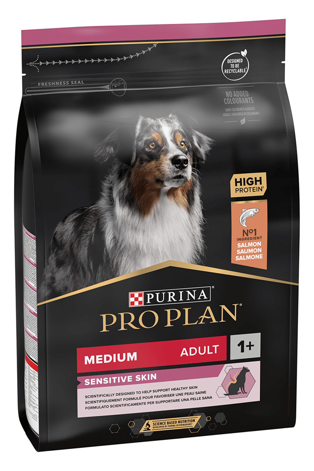 Pro Plan Medium Sensitive Skin Somonlu ve Pirinçli Yetişkin Orta Irk Köpek Maması 3kg