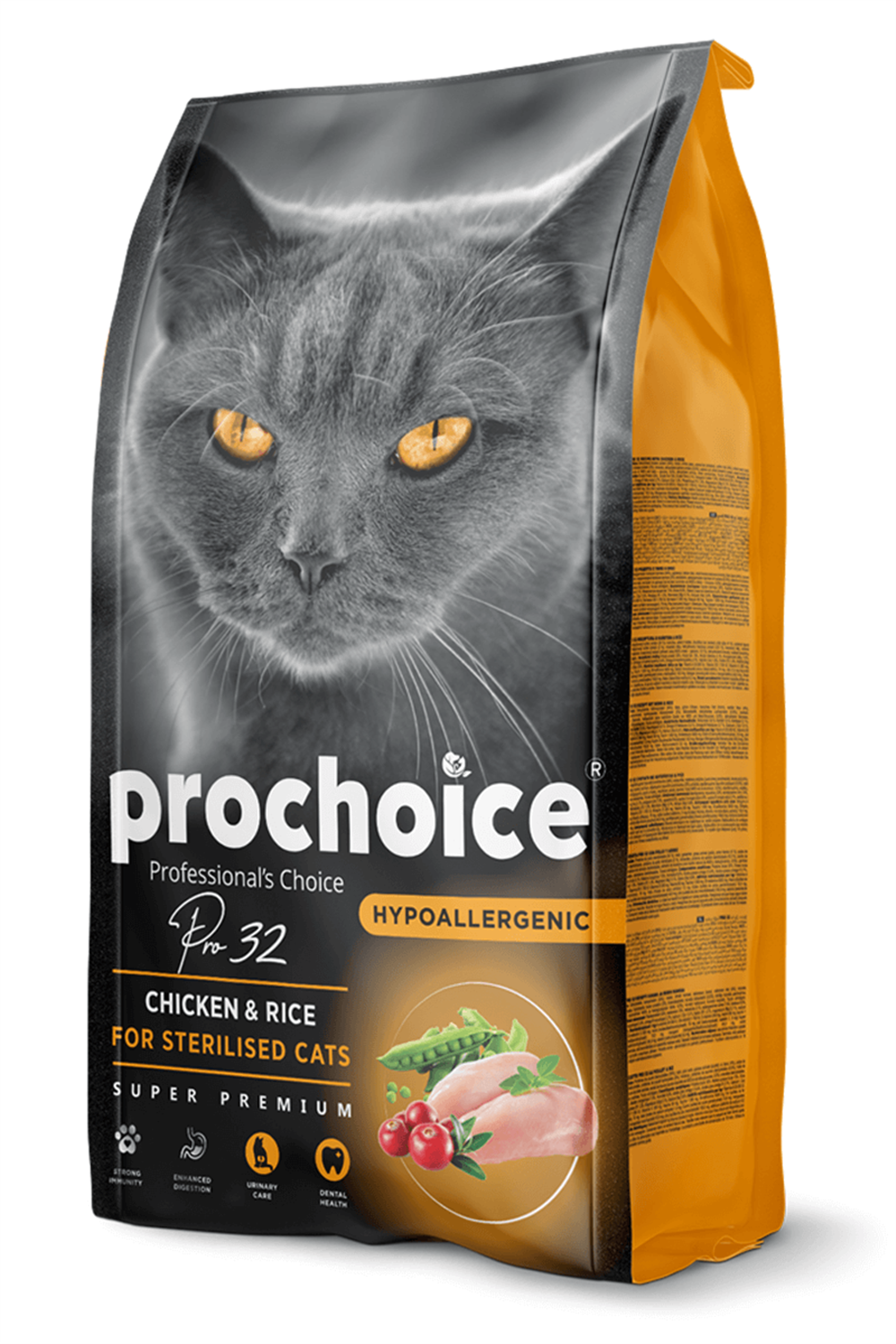 ProChoice Pro 32 Tavuklu ve Pirinçli Kısırlaştırılmış Kedi Maması 2 Kg