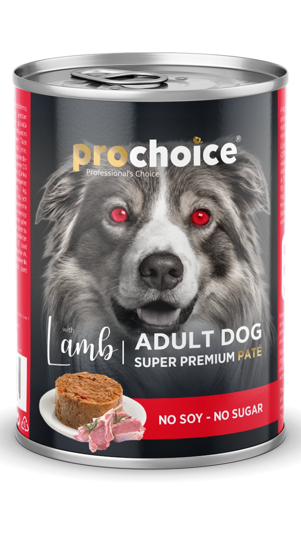 ProChoice Kuzu Etli Şekersiz Ezme Yetişkin Köpek Konservesi 400 gr