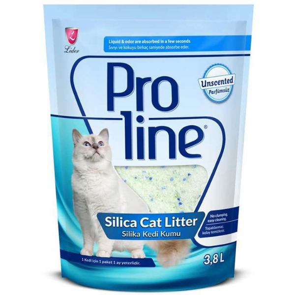 Proline Silica Parfümsüz Kristal Kedi Kumu 3,8 Lt
