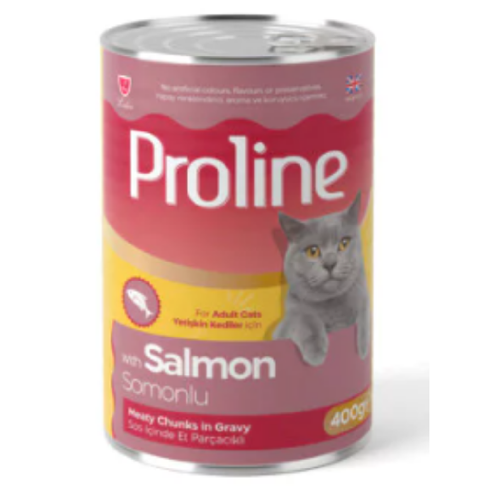Proline Sos İçinde Parça Somon Etli Yetişkin Kedi Konservesi 400 Gr