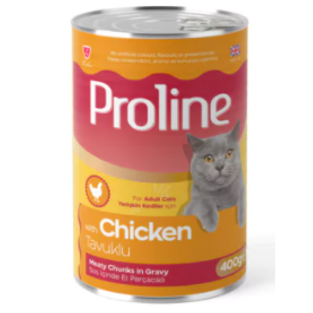 Proline Sos İçinde Parça Tavuk Etli Yetişkin Kedi Konservesi 400 Gr