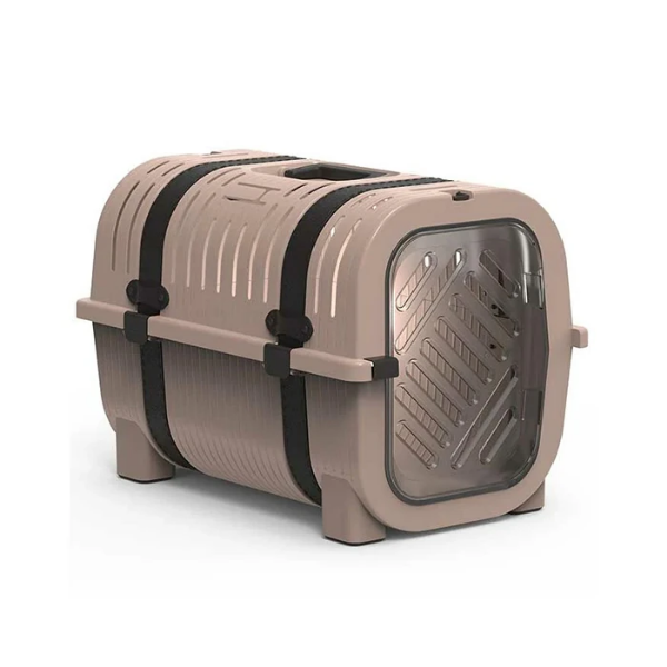 Rainbow Krem Kahve Kemerli Kedi Köpek Taşıma Çantası 51x33x36 Cm