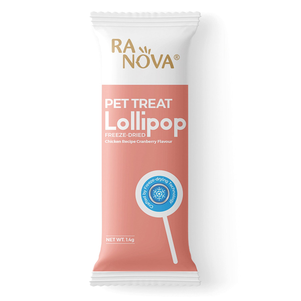 Ranova Kızılcık Aromalı Dondurularak Kurutulmuş Kedi Lolipop 1.4 Gr