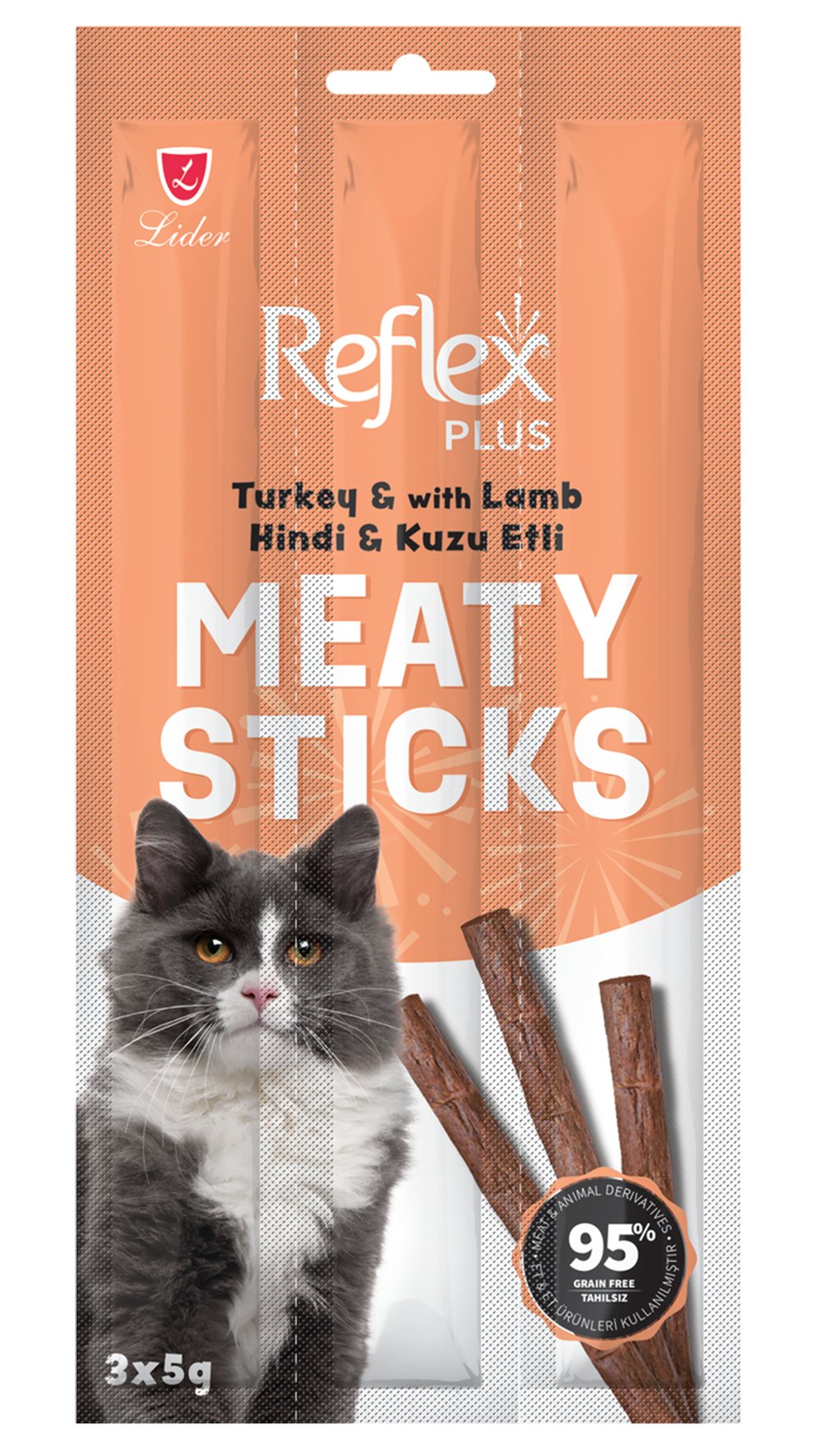 Reflex Hindili Kuzulu Kedi Ödül Çubuğu 5 Gr 3 Adet